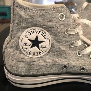 Hightop Silver Glitter Converse